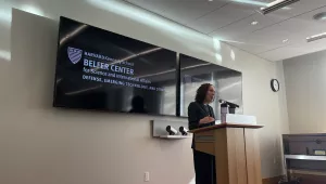 Erin Crosby presents seminar on intelligence sharing in Ukraine