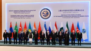 Shanghai Cooperation Organization member states meet in Samarkand in September 2022