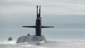 ATLANTIC OCEAN (Feb. 6, 2013) The Ohio-class ballistic missile submarine USS Tennessee (SSBN 734) returns to Naval Submarine Base Kings Bay. Tennessee deployed for operations more than three months earlier.