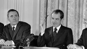 Soviet Foreign Minister Andrei Gromyko and U.S. President Richard Nixon