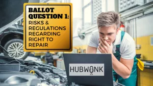 Mechanic looking under a car hood