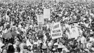 Tens of thousands of demonstrators fill New York's Central Park