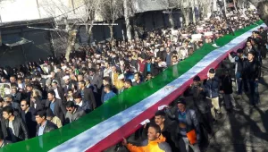 Iranian demonstrators in Tehran, Iran