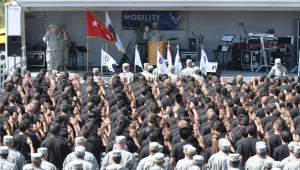 military enlistment ceremony