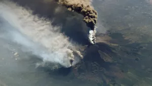 Mount Etna erupting