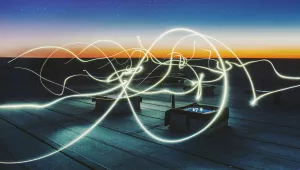 Swirling light trails