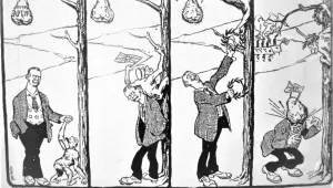 Russian caricaturists gleefully poked fun at U.S. President Theodore Roosevelt.