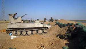 Kurdish security forces south of Kirkuk