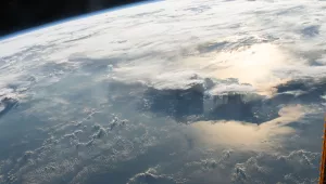Photo of towering cumulonimbus and other clouds during a pass over the Earth by the Expedition 48 crew aboard the International Space Station. 