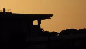 Silhouette of the Israeli Parliament Building in Jerusalem