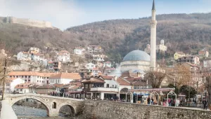 Old stone bridge of Prizren, Kosovo 