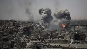 Airstrikes target Islamic State positions on the edge of Mosul's Old City
