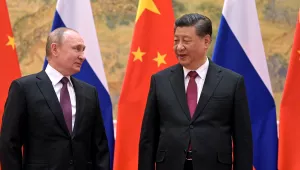 Chinese President Xi Jinping, right, and Russian President Vladimir Putin 