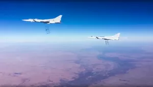 Russian bombers targeting ISIS around Deir el-Zour