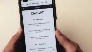 ChatGPT software shown on phone screen