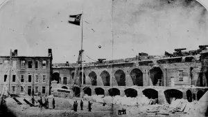 Fort Sumter after the bombardment of April 1861