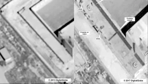 satellite images of what the State Department described as a building in a prison complex in Syria that was modified to support a crematorium