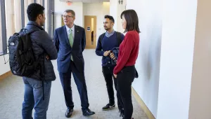 Ash Carter welcomes students at HKS, Fall 2018