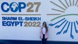 Renata Koch Alvarenga (MPP Class of 2023) at COP27 in Sharam El-Sheikh, Egypt.