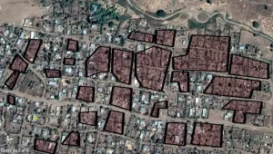 Visual evidence of significant structural destruction in town in the Konso Zone captured.