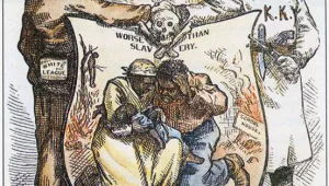 As shown in this Thomas Nast cartoon, Worse than Slavery, white groups such as the Ku Klux Klan and the White League used every form of terror, violence, and intimidation to restore a “white man’s government” and redeem the noble “lost cause.”