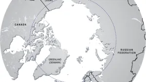 Political map of the Arctic.
