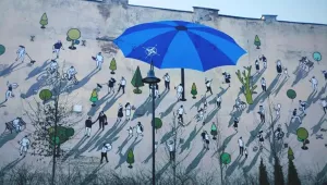 NATO Umbrella Street Art 