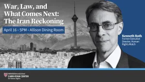 Event graphic with title and headshot of speaker