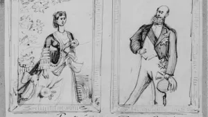 Karl Hochschild (1785-1857), baron, diplomat with his wife: Emilia Catharina Oxholm (1817-1901)