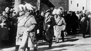 Paul von Hindenburg, General Erich Ludendorff, and Admiral Tirpitz attend the funeral of the ex-Kaiserin Augusta Victoria, wife of Kaiser Wilhelm II, Postdam, Germany, May 2, 1921. 