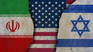 Iran-US-Israel flags