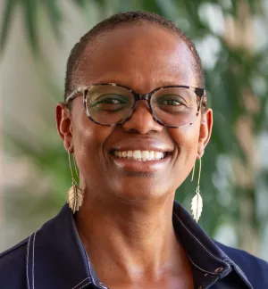 Woman smiling looking at camera 