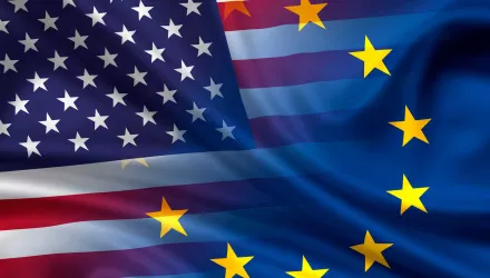 Flags of the United States and the EU