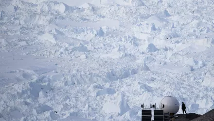 Helheim glacier in Greenland
