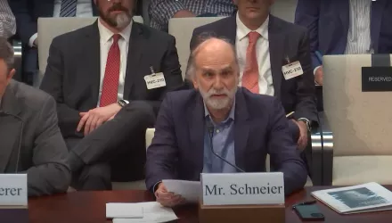 Bruce Schneier testifies before the House Committee on Oversight and Government Reform.