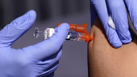 A patient is given a flu vaccine Oct. 28, 2022, in Lynwood, Calif. On Tuesday, July 2, 2024, the U.S. Department of Health and Human Services announced plans to pay Moderna $176 million to develop a mRNA vaccine to treat bird flu in people, as cases in dairy cows continue to mount across the country. (AP Photo/Mark J. Terrill, File)