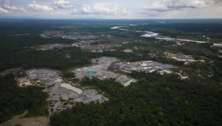 Visible deforestation surrounds the Quito River