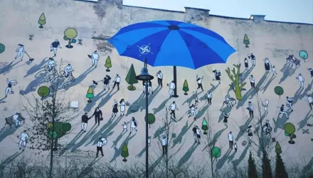 NATO Umbrella Street Art 