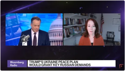 Meghan O'Sullivan Interviewed on Bloomberg TV on Ukraine, November 2025