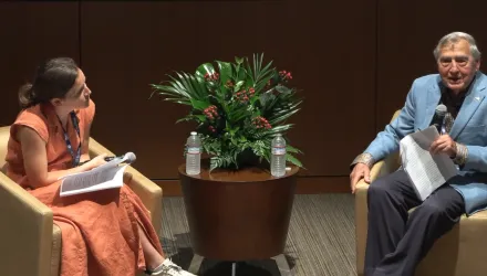 Image of Graham Allison and Margaret Roberts at Susan Shirk Lecture at UCSD