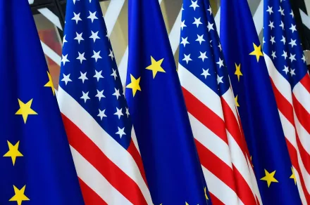 EU and U.S. flags