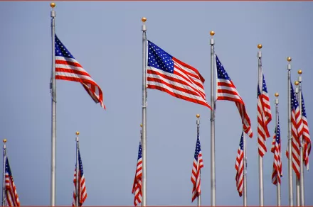 U.S. Flags at the Washington Monument (DC) May 2015
