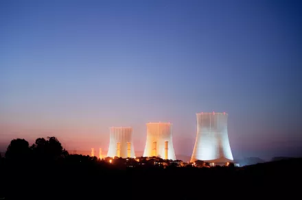 Nuclear Power Plant with Cooling Towers