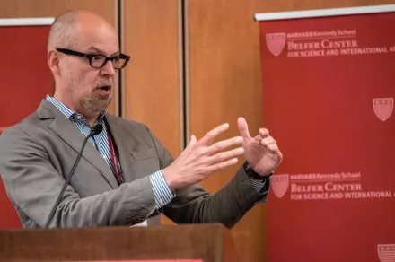 Fredrik Logevall giving a presentation