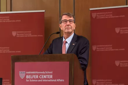 Ash Carter at Podium