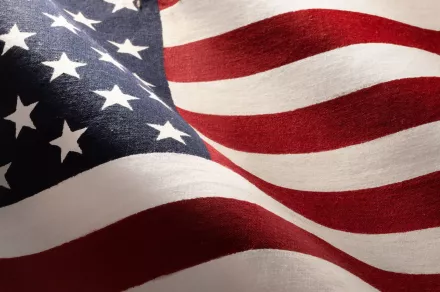 American Wave Flag Backgroun. USA