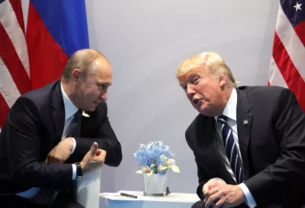 Vladimir Putin & Donald Trump at the 2017 G-20 Hamburg Summit
