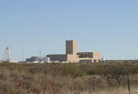 The Waste Isolation Pilot Plant in New Mexico, photographed in 2004.