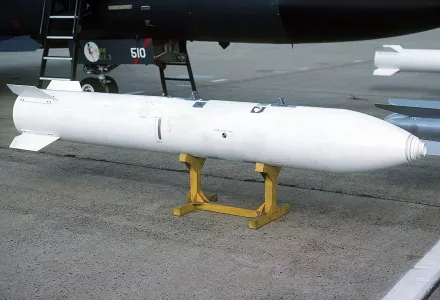 A B83 nuclear bomb casing.