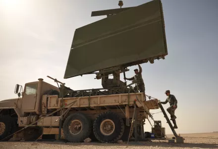 A TPS-75 radar in Southwest Asia